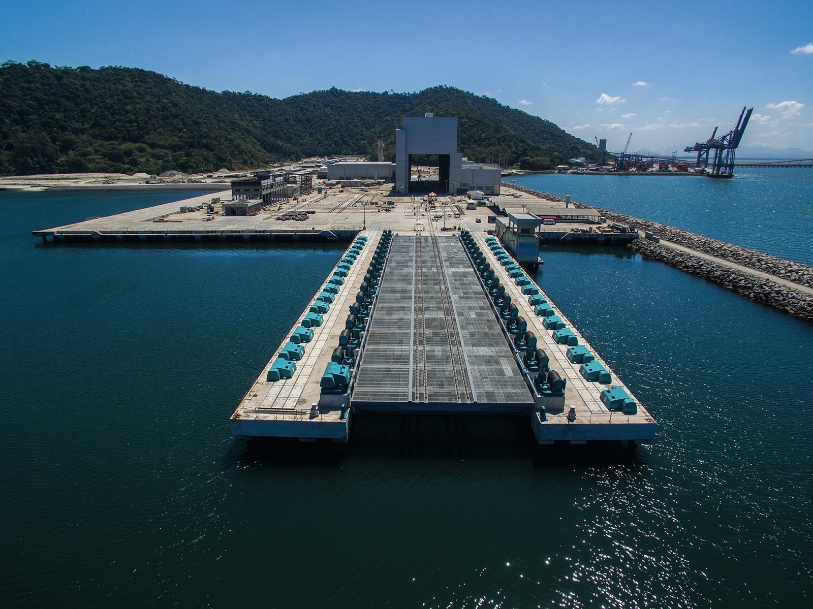 Aerial photo from a shipyard in Brazil 